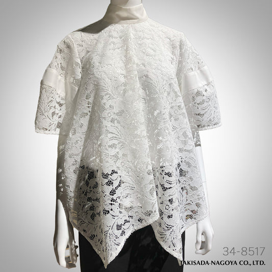 34-8517_Polyester Lace with Spun Yarn Blend