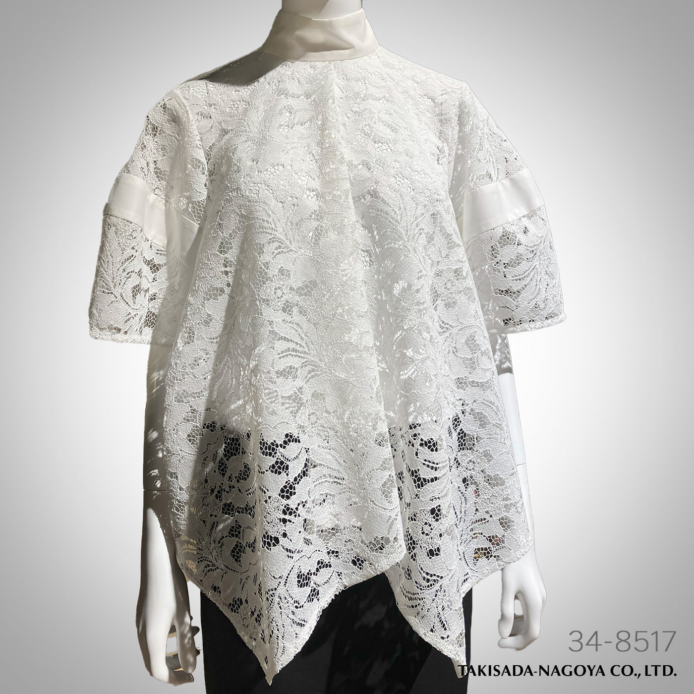 34-8517_Polyester Lace with Spun Yarn Blend